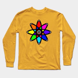 Rainbow Atom Symbol - Colorful Long Sleeve T-Shirt